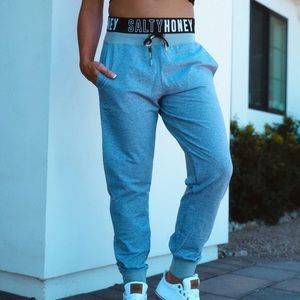 Salty Honey Grey Joggers 🍯🩶✨